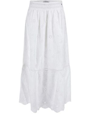 Guess Falda frida san gallo encaje - Blanco