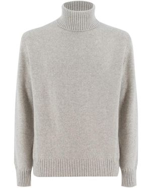 Sease Grober Cashmere High-Neck Pullover - Grau