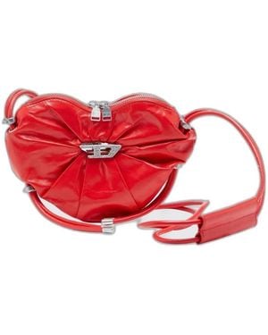 DIESEL Scrunch-D Heart Umhängetasche - Rot
