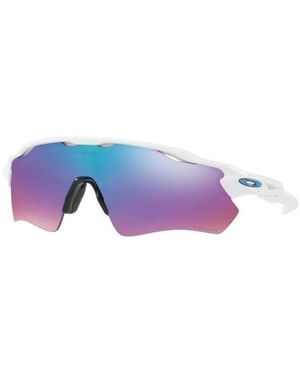 Oakley Sportliche Sonnenbrille Mit Weißem Rahmen - Lila