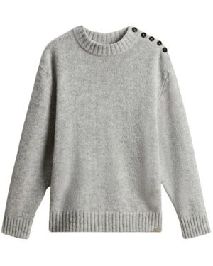 Woolrich Baby Alpaca Ronde Hals - Grijs