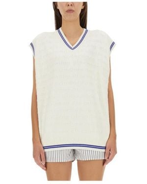 Alexander Wang V-Neck Knitwear - Blanco