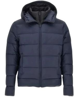 Fay Db Front Piuma Cappuccio - Blau