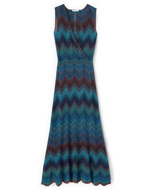 mötivi Kleedjes ,Blauw ,Nylon Lange Aansluitende Jurk