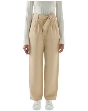 Woolrich Straight Trousers - Natural