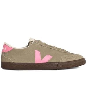 Veja Schoenen ,Bruin ,Polyester Volley Suede Sneakers