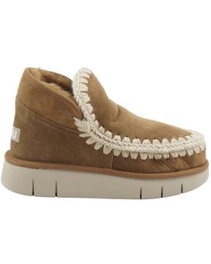 Mou Schoenen ,Bruin ,Suède Eskimo Bounce Sneaker - Naturel