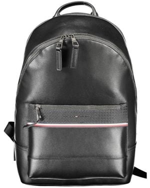 Tommy Hilfiger Schwarzer Polyester-Rucksack Mit Mehreren Fächern