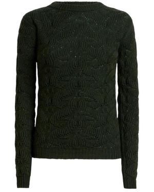 Etro Truien & Vesten ,Groen ,Wol Round-Neck Truien