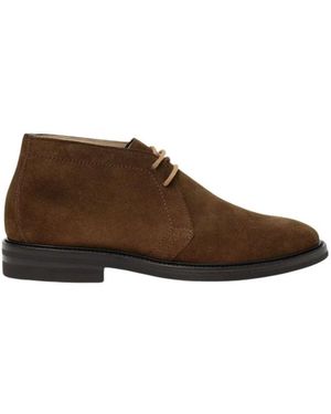 SCAROSSO Lace-Up Boots - Brown