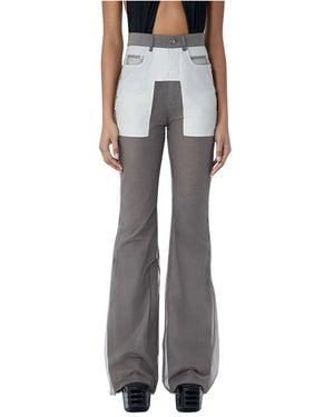 Rick Owens Wide Trousers - Gris