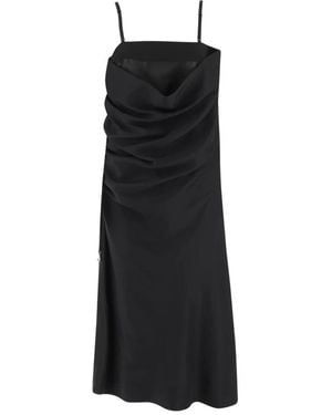 Carven Kleedjes ,Zwart ,Katoen Lingerie Jurk