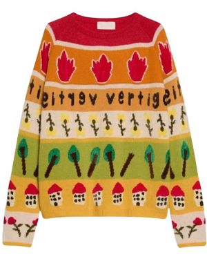 iBlues Iblderrik Rundhals-Strickpullover - Mehrfarbig