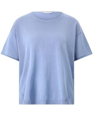 ROSSO35 Oversized Shirt Aus Baumwolle Mit Stilvollen Details - Blau