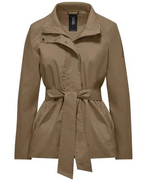 Bomboogie Jassen ,Bruin ,Katoen Korte Trenchcoat - Groen