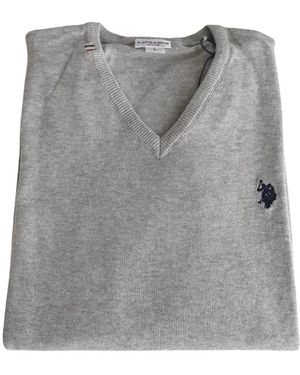 U.S. POLO ASSN. V-Neck Knitwear - Grey