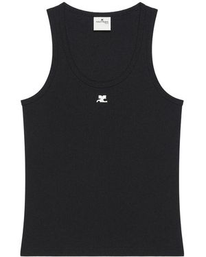Courreges 90's Rib Tank Top - Schwarz