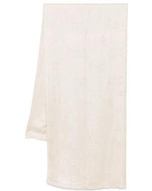 Liu Jo Accessoires Metallic Draad Franje Rand Sjaal - Wit
