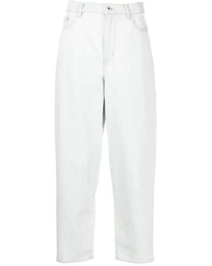 KENZO Jeans ,Blauw ,Katoen Loose-Fit Jeans - Wit