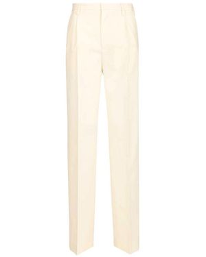 MM6 by Maison Margiela Straight Trousers - Natural