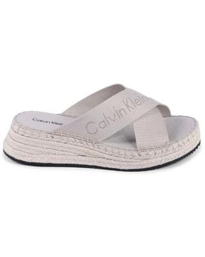 Calvin Klein Sliders - White