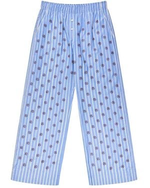 Munthe Broeken ,Blauw ,Wijde Broek