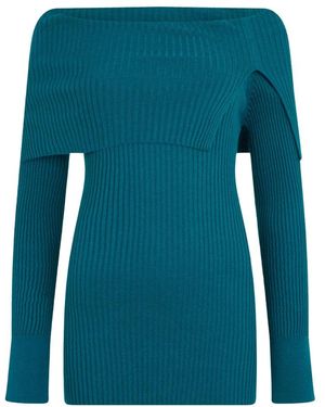 Malo Off-Shoulder Pullover - Blau