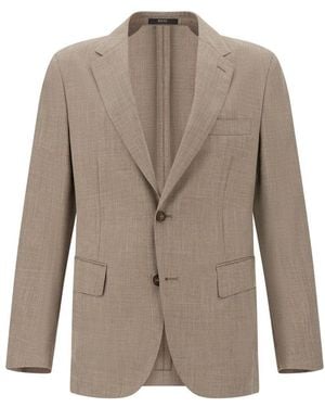BOGGI Woll- Leinen- Und Seidenjacke - Braun
