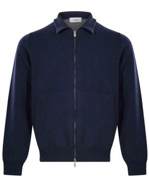 Lardini Truien & Vesten ,Blauw ,Vest Met Rits
