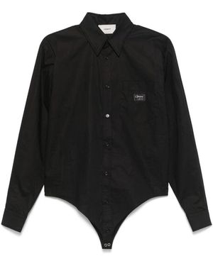 Coperni Schwarzes Button-Up-Hemd Mit Brusttasche