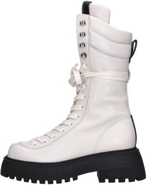 3Juin Lace-Up Boots - Blanco