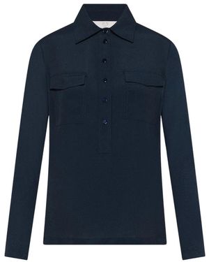 Seventy Lange Mouw Polo - Blauw