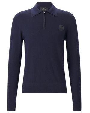 Belstaff V-Neck Knitwear - Azul
