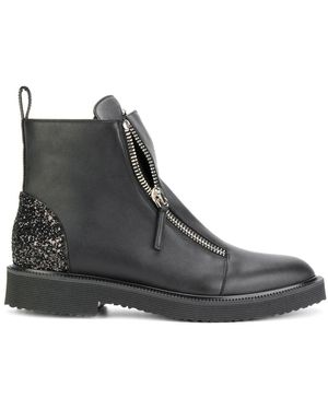 Giuseppe Zanotti Stivaletto alla caviglia nero con motivo floreale