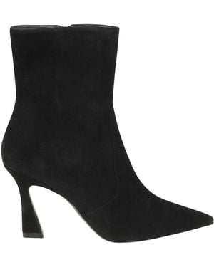 Stuart Weitzman Vinnie Zip 85 Enkellaarsjes - Zwart