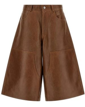 Haikure Leather Trousers - Brown