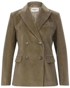 Weekend by Maxmara Jassen ,Groen ,Katoen Double-Breasted Cord Blazer