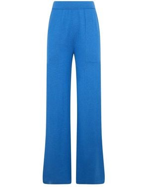 Moorer Wide Trousers - Blue
