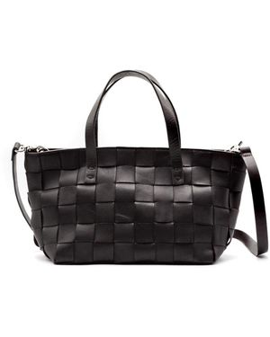 P.A.R.O.S.H. Tassen ,Bruin ,Leer Cribag Tote - Zwart