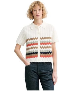 Paul Smith Strickjacke Mit Lochmuster - Weiß