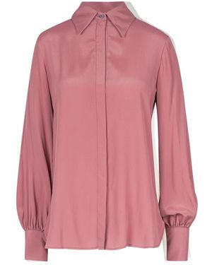 Ottod'Ame Crepe Shirt Klassieke Kraag Knoopsluiting - Roze