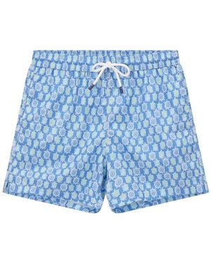 Fedeli Swimshorts Met Patroon - Blauw