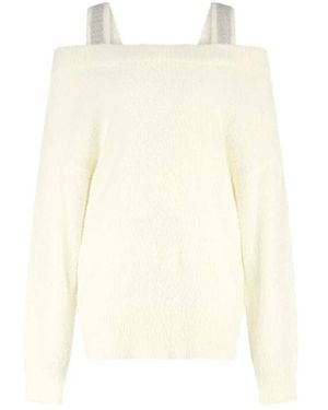Nukus Praag Lurex Pullover Sweater - Wit