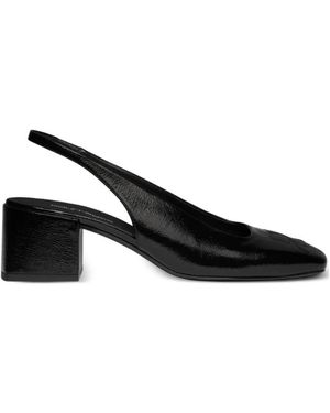 Courreges 55Mm Slingback Pumps Met Blokhak - Zwart
