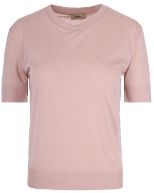 Herno Tops ,Roze ,Katoen T-Shirts