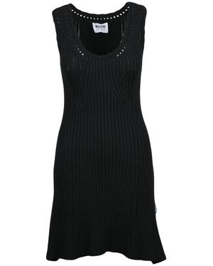 Moschino Strickkleid Aus Stretch-Strick - Schwarz