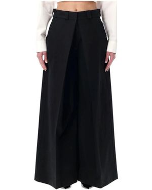 Balenciaga Inverted-Pleat Broeken - Zwart