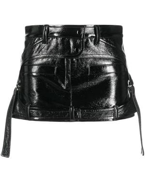 Courreges Rokken ,Zwart ,Katoen Vinyl Minirok