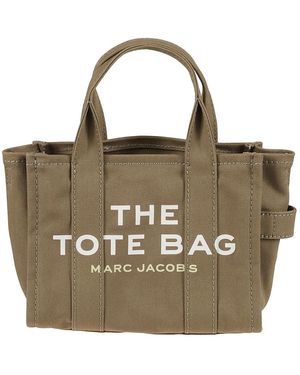 Marc Jacobs Grüne Stoff-Schulterhandtasche Mit Logo - Mettallic