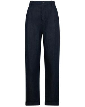 Moorer Cropped Jeans - Blue